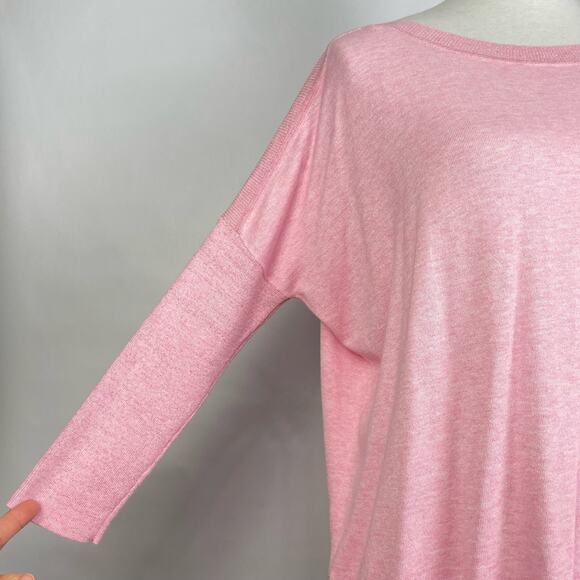 Lilly Pulitzer | Cobo Heather Pink Boatneck Oversized Lightweight Sweater - Picture 6 of 11